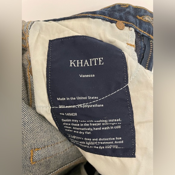 NWT KHAITE Vanessa High Rise Straight Jean - indigo - size 24 - Picture 10 of 10